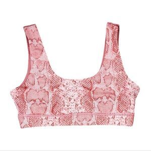 Glider Orange Snakeskin Sports Bra